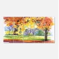 thumbnail image 2 of Autumn Park Yellow Trees Watercolor - Landscape Canvas Art Print, 2 of 3