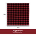 thumbnail image 3 of PurpleEssences Gingham Check Cloth Napkins Set of 10, 18x18 inches - Red and Black, 3 of 6