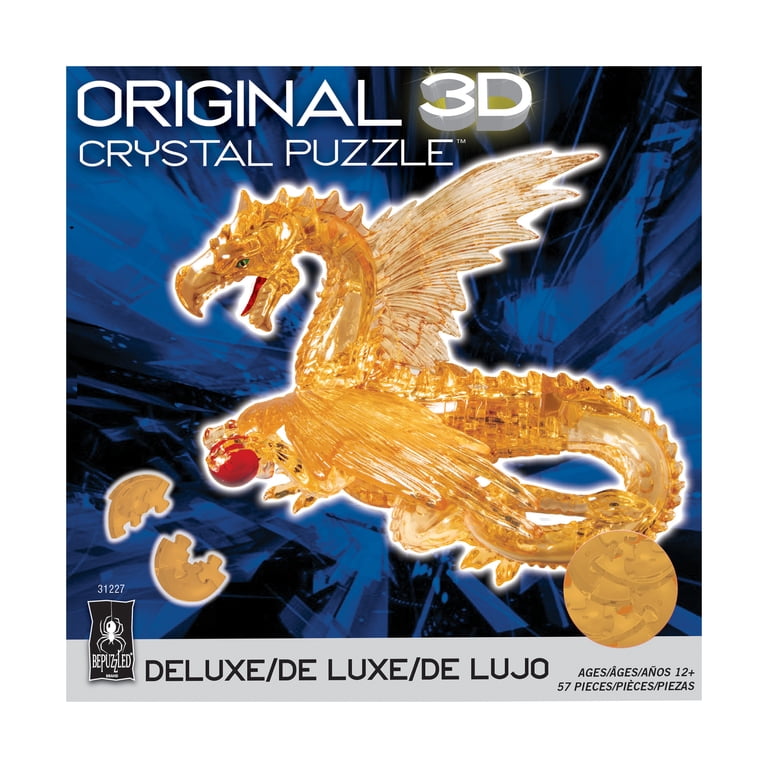 BePuzzled | Dragon Deluxe Original 3D Crystal Puzzle, Ages 12 and