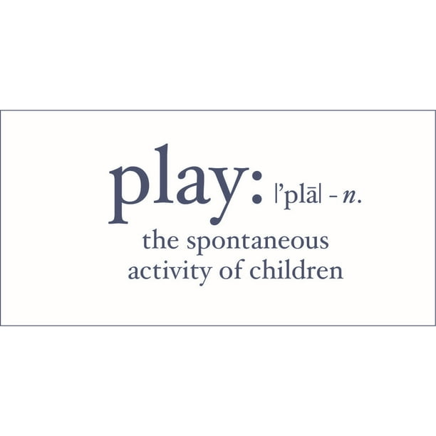Play Definition Vinyl Decal Small Dark Blue