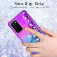 thumbnail image 5 of for Galaxy A03S Case,Samsung 03S Case with HD Screen Protector,Gradient Quicksand Glitter Liquid Floating Waterfall Durable Girls Cute Phone Case for Samsung Galaxy A03S (Purple/Blue), 5 of 15