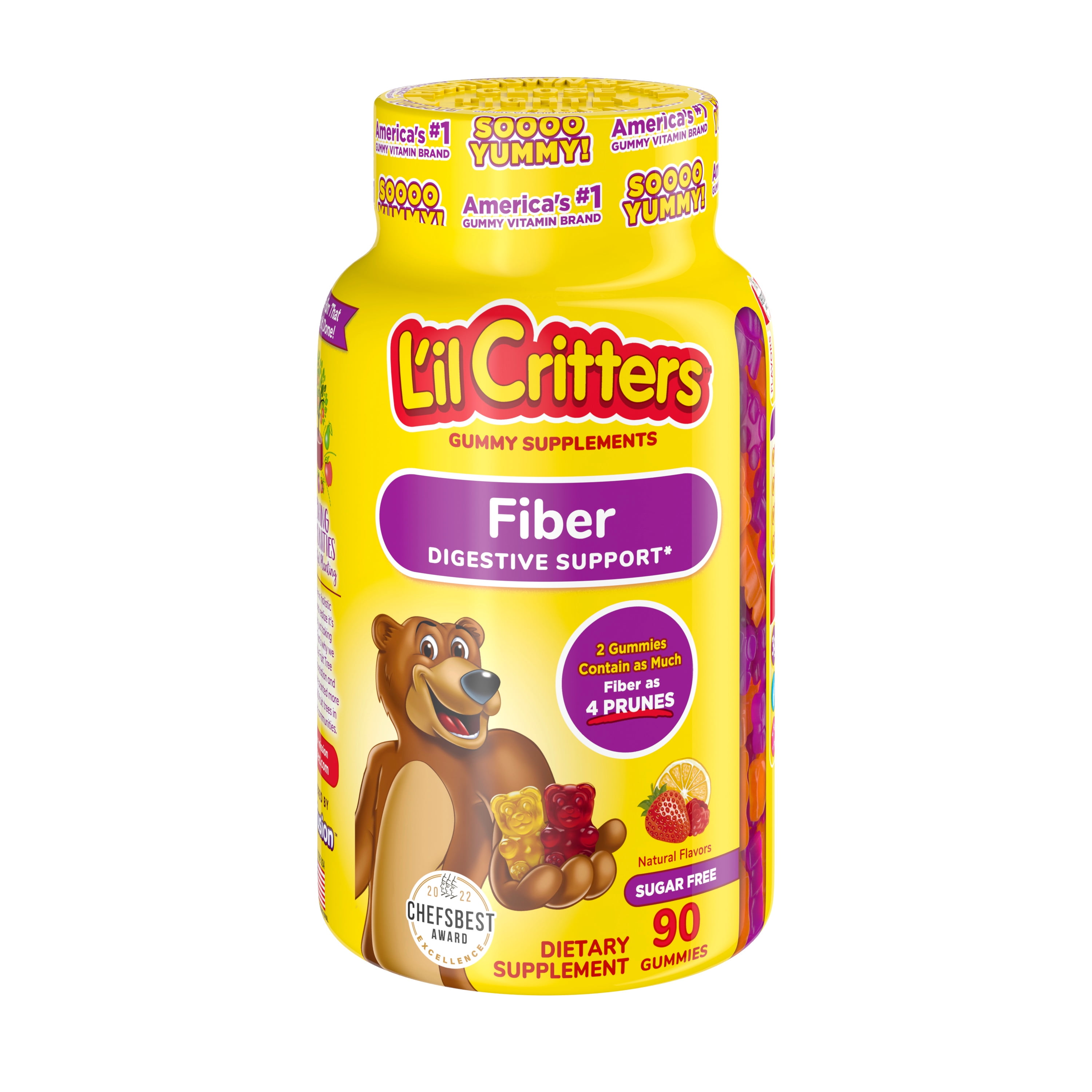 L'il Critters Kids Fiber Gummy Bears Supplement, 90 Count