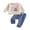 Blue, variant on RUINIXCW Baby Boy 1st Birthday Outfits Letter Embroidery Crew Neck Sweatshirt Pants