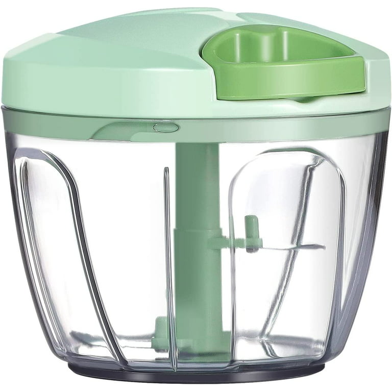  Garlic Chopper, Manual Food Chopper Vegetable Cutter, Chopper  Hand String Vegetable Chopper Onions Cutter for Vegetable Fruits Nuts  Durable Pepper Nuts Ginger Tomato etc. (500ml Green): Home & Kitchen