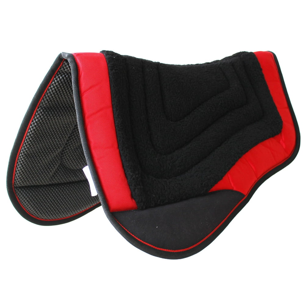 Horse SADDLE PAD Western Contoured Endurance AntiSlip Neoprene Red 39204RD