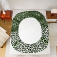 thumbnail image 5 of Castle Fairy Green Leopard Print Queen Sheet Sets,Animal Print Patchwork Bed Set, 5 of 7