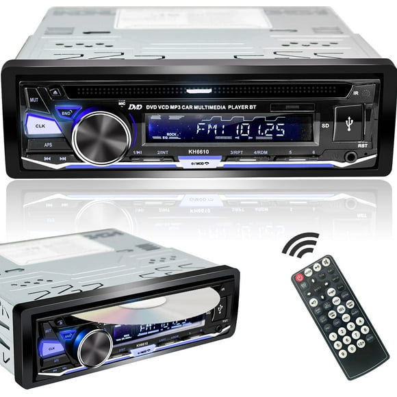 Alondy Single DIN Car Radio Stereo with CD DVD Bluetooth Player FM/AM/RDS Audio Receivers MP3 USB SD AUX