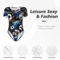 thumbnail image 6 of The Xecao Football Women's Crew Neck Body Suit, a short-sleeved bodysuit and basic swimsuit, both comfort and style for dating and daily life, 6 of 9