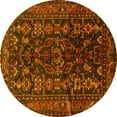 thumbnail image 1 of Ahgly Company Indoor Round Persian Yellow Traditional Area Rugs, 7' Round, 1 of 4
