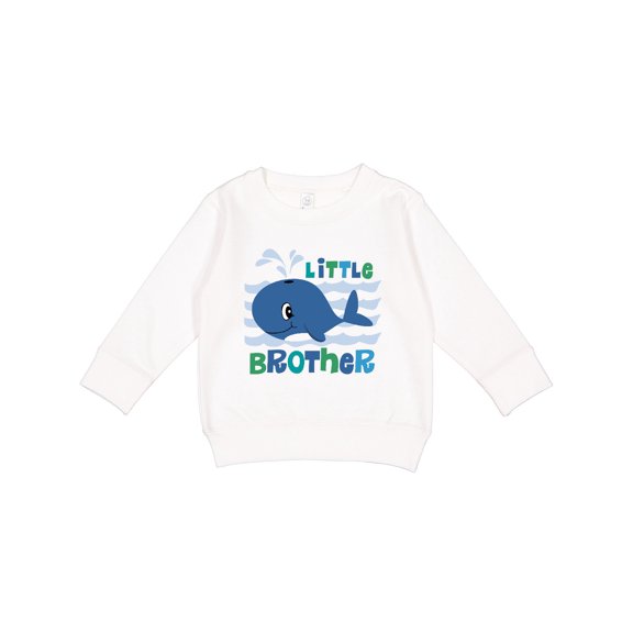 Inktastic Whale Little Brother Toddler Sweatshirt