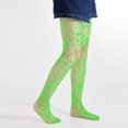thumbnail image 4 of ESASSALY Women Halloween Stockings Glow In The Dark Sheer Fishnet Tights Socks, 4 of 8