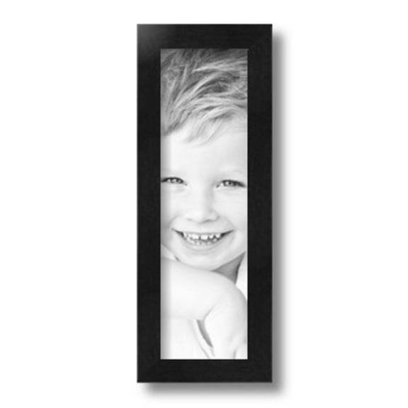 ArtToFrames 4x13 inch Black Picture Frame, Black 4" x 13" Wood Poster Frame (WOM-5141) 1234