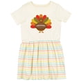 thumbnail image 3 of Inktastic Thanksgiving Day Turkey Football Fan Girls Toddler Dress, 3 of 5