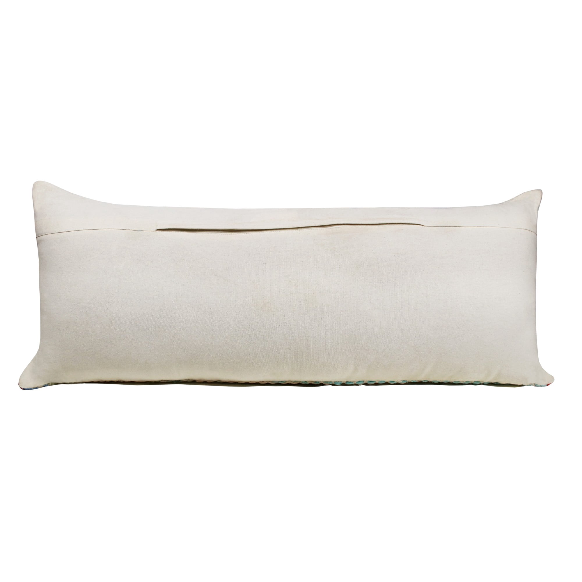 Laddha Home Designs Handwoven Braided Chevron Lumbar Pillow Cover - 36" - Multicolored