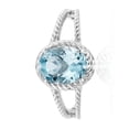 thumbnail image 5 of AoneJewelry 1.25 Carat Oval Shape Aquamarine Ring In 10K Solid Rose, White & Yellow Gold, 5 of 5
