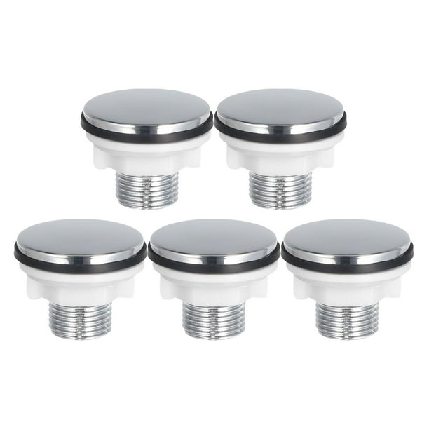 5 Piezas Cubierta para Agujero de Fregadero de Cocina Tapón para Lavabo Placa Decorativa Rosca Pp Antióxido Fácil Colocación Adecuada para Baño Cocina Lavabo Mantenimiento Rosca de 15 mm