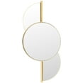 thumbnail image 2 of SAFAVIEH Syrus 16.5 in. Round Solid Frame Mirror, Gold/White, 2 of 6