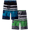 Reflection Black Green/Navy, variant on Boys' Swim Trunks - 2 Pack Quick Dry Board Shorts Bathing Suit (8-16)