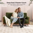 thumbnail image 4 of Ktaxon Corduroy Loveseat Sturdy Build, 2 Seater Sofa Solid Wood Frame, Living Room Couch Deep Seat for Small Space Apartment Home Green, 4 of 9