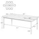 thumbnail image 2 of Yeshouse mesa de comedor rústica para 6-8 personas, rectangular y grande, con patas de metal resistentes, ideal para cocina, comedor u oficina, diseño moderno de mediados de siglo, 2 of 6