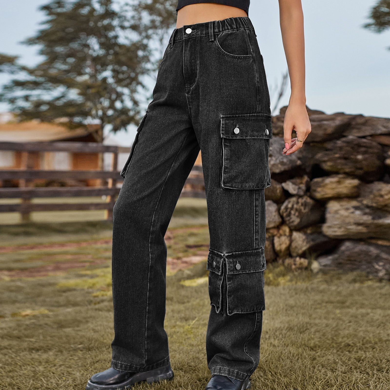 High waisted baggy pants online