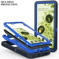 thumbnail image 2 of Xhy Google Pixel 6 Pro Case 6.7" Heavy Duty Hard Shockproof Armor Protector phone Case Cover with Belt Clip Holster (Blue), 2 of 8