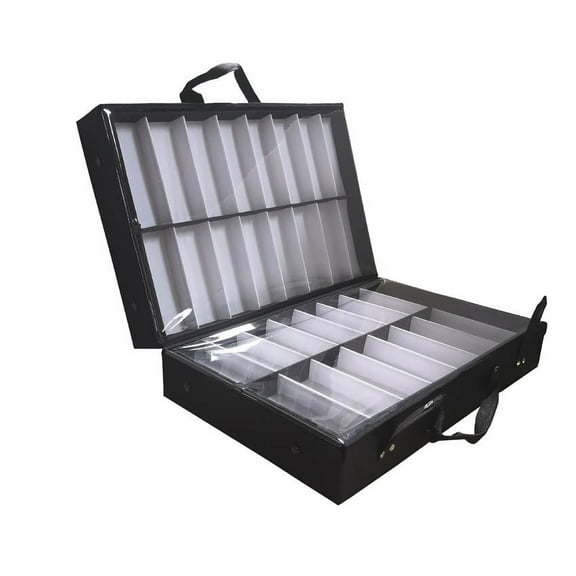 INTSUPERMAI 64 Slots Eyeglasses Storage Display Suitcase Portable Eyewear Organizer Box