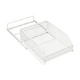 thumbnail image 3 of Organizador extraíble de metal para debajo del fregadero, estante deslizante multiusos para armarios de cocina. Blanco, 3 of 9