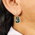 thumbnail image 2 of Natural London Blue Topaz Earrings, 14K Solid Gold Blue Topaz Earrings, Blue Topaz Oval Drop Earrings, December Birthstone, Anniversary Gift, 2 of 7