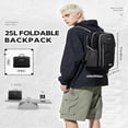thumbnail image 5 of Waterfly Unisex 25L Small Lightweight Foldable Packable Hiking Walking Nylon Breathable Backpacks Daypack,Black, 5 of 9