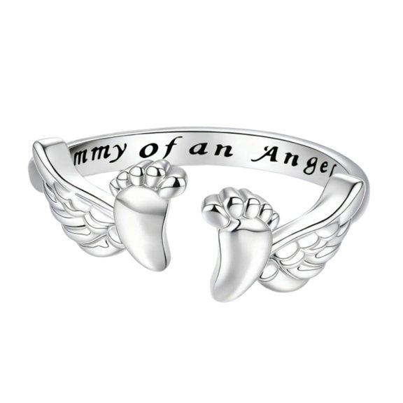 Heartwarming Angel Rings Adjustable Band Thoughtful Present For Mom