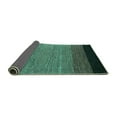 thumbnail image 2 of Ahgly Company Indoor Square Abstract Turquoise Blue Modern Area Rugs, 7' Square, 2 of 4