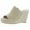 Beige, variant on INC Womens Beige 1" Platform Jute Wrapped Elastic Goring Scalloped Padded Camile Round Toe Wedge Slip On Espadrille Shoes 11 M