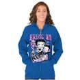 thumbnail image 3 of Kanji Style Cartoon Bring on the Boop Zip Hoodie Sweatshirt Women Brisco Brands M, 3 of 5