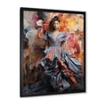 thumbnail image 2 of Designart "Ethereal Elegance Runway" Inspirational Framed Wall Art - Glam Blue Fashion Bedroom Framed Canvas Wall Art, 2 of 6