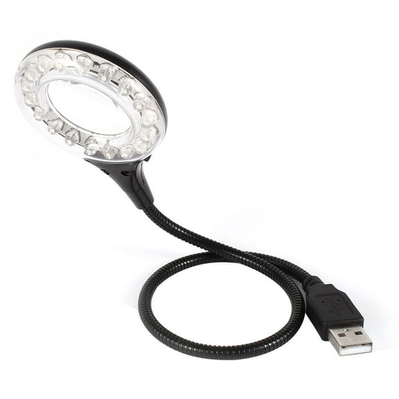 Home Desktop Portable USB 18 LEDS Light for Notebook Laptop Silver Tone
