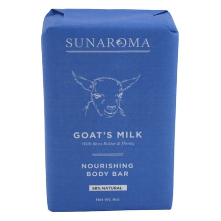 Sunaroma Soap Bar Goats Milk Shea Butter + Honey 8oz (Pack of 3)