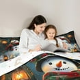 thumbnail image 5 of Castle Fairy Teens Xmas Snowman 2pcs Bedding Comforter Set,Kawaii Rabbit Twin Comforter Sets,Happy New Year Breathable Bedding Set,Microfiber Bedroom Decor, 5 of 8