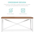 thumbnail image 3 of Juego de muebles de comedor Best Choice Products, 3 piezas, color marrón/blanco, 3 of 7