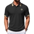 thumbnail image 2 of Breeze Polo Shirts for Men Stretchy Quick Dry Casual Short Sleeve Wearbreeze Collared Textured Polo Shirt, M, 2 of 7