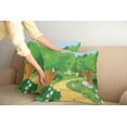 thumbnail image 2 of Ambesonne Forest Throw Pillow Cover 2 Pack, Pathway Flowers Trees, 20", Multicolor, 2 of 5
