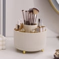 thumbnail image 2 of Organizador de Soporte para Brochas de Maquillaje, Soporte para LáPiz Giratorio de 360°, Accesorios de Escritorio, Vaso para Brochas de Maquillaje con 5 Ranuras, 2 of 5