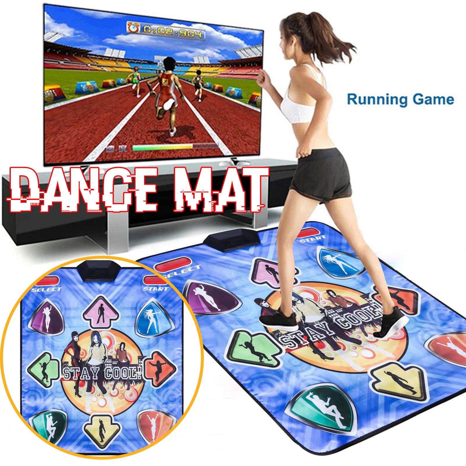 Callm Single Dancing Mat Non-Slip Dancer Mat Cushion Feeling Game Yoga Game Blanket Holiday Family Entertainment 