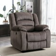 thumbnail image 3 of Bonzy Home Fauteuil Inclinable Électrique pour Grande Taille, Fauteuil Simple pour Salon, Brun, 3 of 6