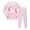 Pink, variant on Quealent Girls Pajamas Little Kids Pjs Sleepwear Children Clothes Sets (Red, 6-7 Years)