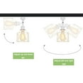 thumbnail image 3 of FSLiving Modern Design Adjusted Angle H-Type Track Head Lighting E26 White Base Hollow White Metal Cage Pendant Light Fixture for Bar Sink Kitchen Gallery Store Office (No Bulb & Track) - 1 Pack, 3 of 6