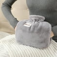 thumbnail image 4 of 1250ml Hot Water Bag Cartoon Pattern Anti-explosion Leakproof Non-Slip Large Capacity Keep Warm PVC Lovely Printing Pain Relief Therapy Hot Water Bottle Bag for Home, 4 of 8