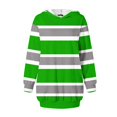 thumbnail image 5 of SMihono Deals Womens Casual Hoodies Mini Dress Casual Oversized Long Sleeve Sweatshirt Striped Gradient Print Pullover with Pockets Green 6, 5 of 5