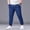 Blue-A, variant on FRSASU Men's Plus Size Ripped Distressed Jeans Drawstring Elastic Waist Stretch Loose Straight Leg Denim Pants with Pockets Blue-C