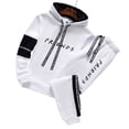 thumbnail image 1 of Chándal de hombre, traje de 2 piezas, sudadera con capucha de manga larga, moda informal de otoño e invierno, ropa deportiva de comercio exterior para correr, 1 of 3
